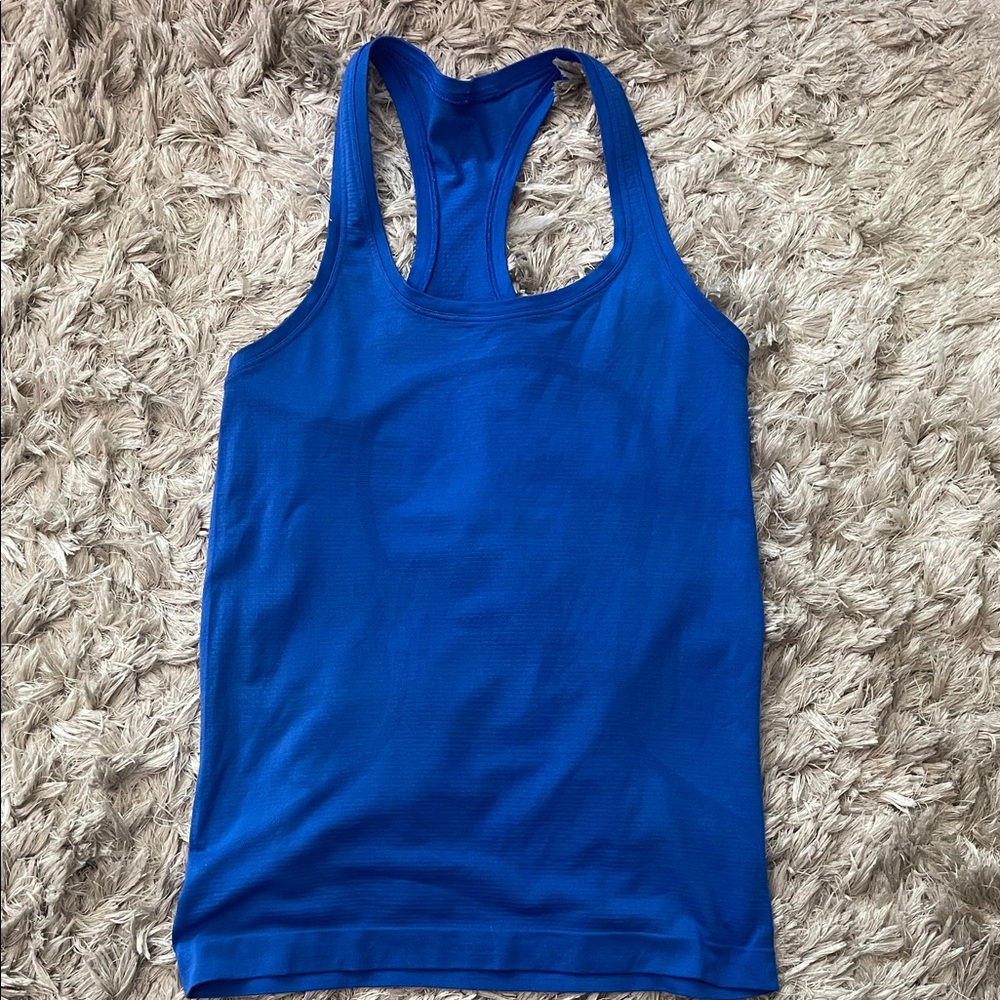 Lululemon Swiftly Tech 2.0 Racerback Tank. Hip Length. Size 8. Blue. Like new!